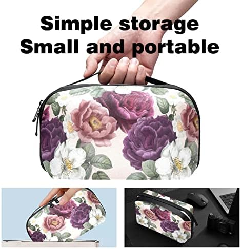 Bolsa cosmética, bolsas de maquiagem espaçosas adoráveis ​​viajam de padrão floral romântico-01 Acessórios para bolsas de higiene