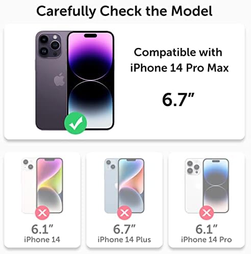 Caixa cristalina para iPhone14 Pro Max, pára-choque de absorção de choque, TPU flexível suave, anti-gota, antifingerprint, 3600