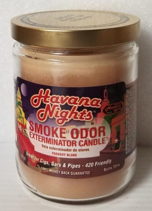 Exterminador de odor de fumaça 13 oz jar velas ampie amor, inclui amor hippie, 420, rasta amor, nigts havana, chuva da ilha, eufloria,
