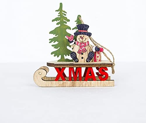 Artigos decorativos de natal criatividade de trenó de Natal velho pingente decorativo de natal artesanato de madeira