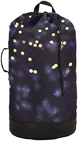 Luzes de estrela Bolsa de lavanderia Pesava mochila com alças e alças de ombro Viagem Bolsa de roupa com tração de tração