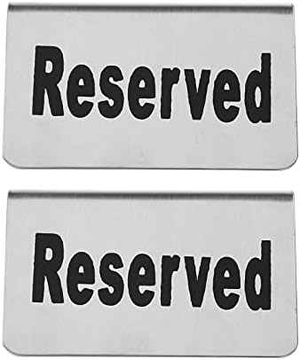 Luozzy 2 PCs Sinais reservados METAL TABEL TENT SIGN Places Cartões Convidados Reservados para Restaurante Casamento Igreja da Igreja