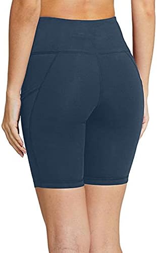 calças de ioga wodceeke para mulheres curtas com bolsos de alta cintura de cintura