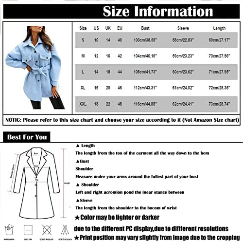 Jaqueta de trabalho de túnica de manga comprida feminino bom tweed tweed sólida cross cross pescoço de pescoço quente com cinto