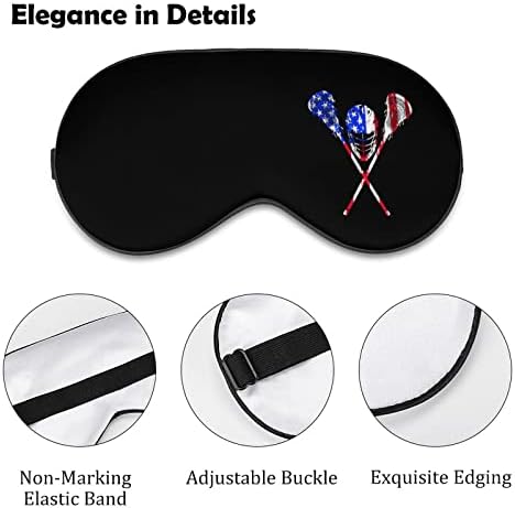 Lacrosse American Bandle Sleeping Bláscula máscara de olhos fofos capa noturna engraçada com alça ajustável para homens homens