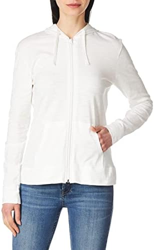 Hoodie de malha de malha feminina Hanes, capuz feminino de zíper da frente, capuz de jersey de algodão feminino, jaqueta de algodão