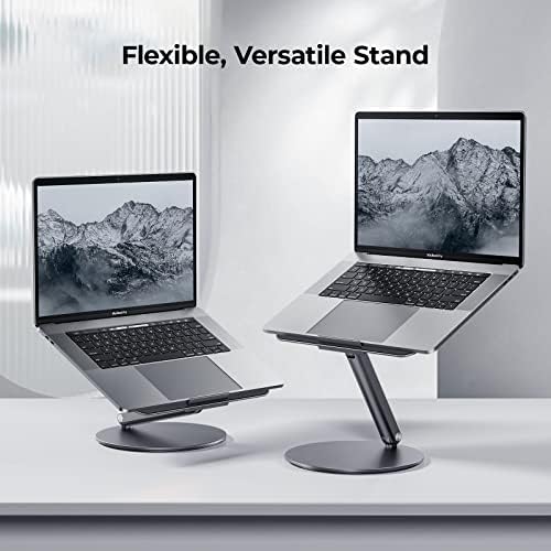 Benks Laptop Stand, com base rotativa de 360 ​​°, suporte de computador dobrável com design ergonômico, laptop de alumínio ajustável
