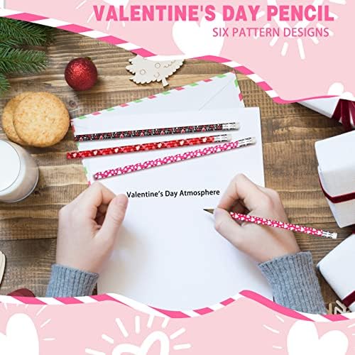 Lápis do Dia dos Namorados para Crianças Valentines Lápis de Madeira Coração Favores Favores para Crianças Lápis de Valentine