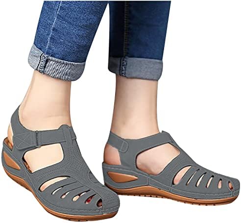 Sandálias de caça fechada para mulheres sandálias de cunha vintage moda bohemia gladiator Shoes atléticos