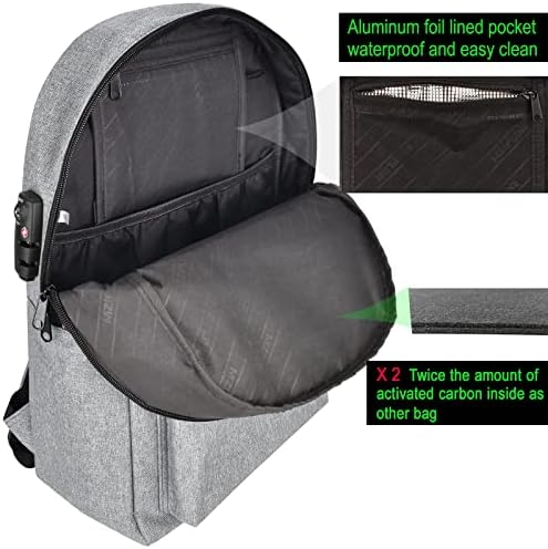 Bolsa de mochila mziPline com trava TSA e lapso de laptop de laptop de água-smell-Smell para homens e mulheres viagens