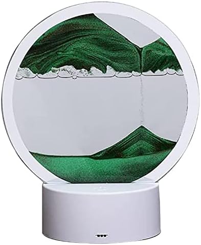 Lâmpada de mesa de arte em areia em movimento 3D 7,87 polegadas 360 ° 15 ml rotativas decorativas artes criativas de líquido líquido