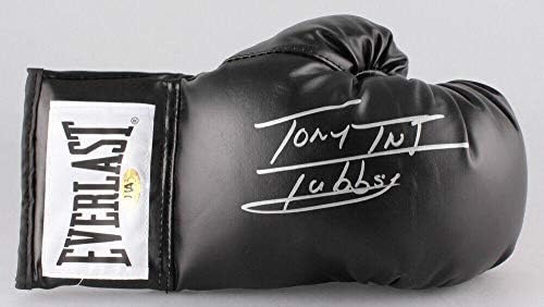 Tony Tubbs autografou a luva de boxe Everlast - w/coa! - luvas de boxe autografadas
