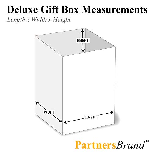 Marca parceira marca PDGB889W Deluxe Gift Box Bottoms, 8 x 8 x 9 , branco