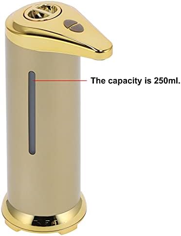 Dispensador de sabão automático, dispensador de sabão sem toque de 250 ml com base impermeável, dispensador de sabão sem mãos,