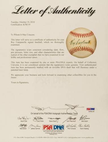 Linda 1955 Roy Campanella pré -acidente single assinado Baseball PSA DNA COA - Bolalls autografados