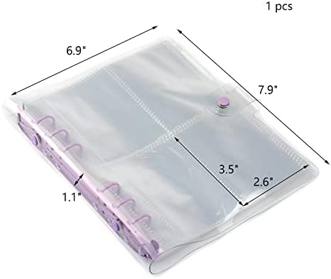 Wealrit 1 PCS Livro de armazenamento de jóias transparentes com 50 PCs pequenas sacolas de jóias de plástico, álbum