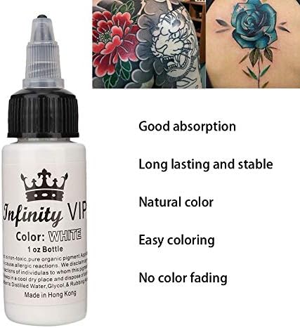 Tinta de tatuagem de 30 ml, pigmento de tatuagem corporal, tinta de pigmentos semi -permanente de tatuagem longa de tatuagens de tatuagens