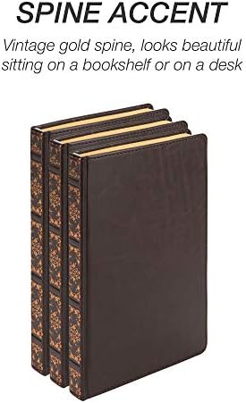 Caderno de capa dura vintage Samsill - Brown, 5,25 x 8,25 polegadas