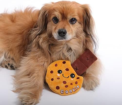 Pet London Narizework Cookie Dog Toy-Hide & Buscure Treats, Snuffle e Incentive forrage para cães, brinquedo macio com som robusto