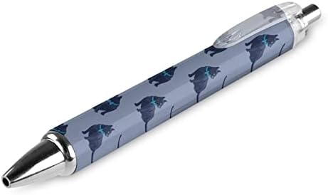 Elegância CAT Russo CAT Ballpo de caneta de caneta azul de tinta de 0,5 mm de canetas de bola, escrita suave com suprimentos confortáveis ​​de mesa de escritório para homens para homens