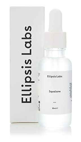 Ellipsis Labs Oil Squalane Oil, de óleo de esqualano derivado de azeitona, um hidratante profundo para direcionar a pele seca com propriedades antienvelhecimento