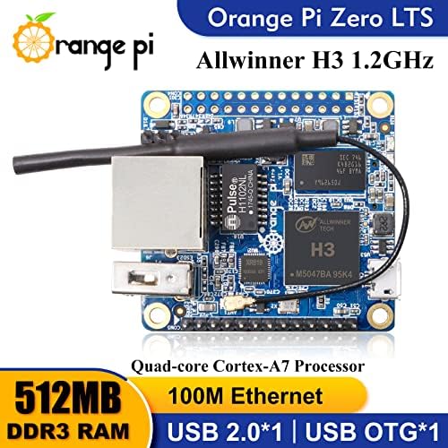 Orange Pi Zero LTS Allwinner H3 512MB Quad-core, computador de código único, Run Android, Ubuntu, Imagem Debian