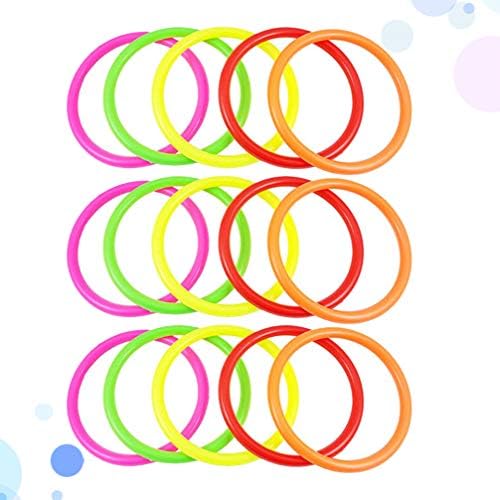 Toyvian Kids Rings Outdoor Plástico Ring Ring Game Círculo: 15 PCS 15 cm Ringos de sorteio ao ar livre Target Target