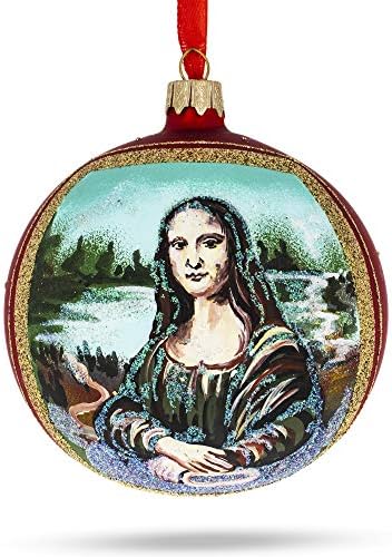 1506 Mona Lisa Pintura por Leonardo da Vinci Ball de vidro Ball Christmas Ornament 4 polegadas