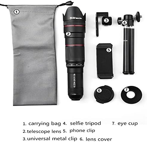 Lente de telecopeio de hnkdd lente de câmera de telefote universal 4k para o kit de lente móvel para smartphone incluem tripé