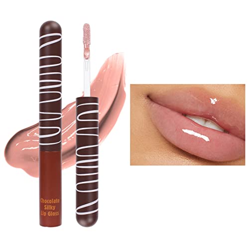 Lip Gloss Girls Under 5 Chocolate Lip Glaze Hidratante Hidratante Durando Hidratante Não pegajoso Efeito de Maquiagem