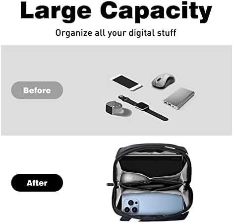 Carteira de bolsa de bolsa de transporte de caixa de caixa de transportar Bolsa de viagem USB Organizador de bolso Zipper,