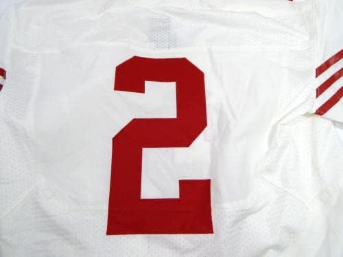 2012 San Francisco 49ers David Akers 2 Jogo emitiu White Jersey 42 267 - Jerseys de Jerseys usados ​​na NFL não assinada