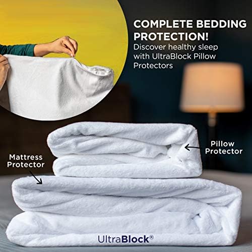 Ultrablock Ultra Plush Protetor de colchão à prova d'água - respirável, livre de vinil, capa de colchão silencioso, estilo