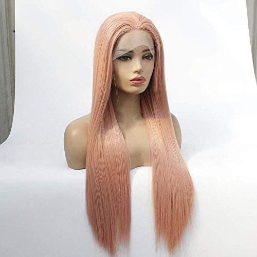 YTOOZ Fashion Wig Synthetic Lace Front Wig Mulher esculpar para cabelos lisos longos peruca