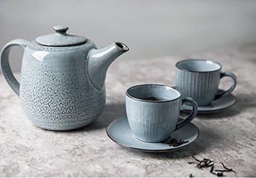 Wabol.T estilo vintage Café de chá de cerâmica que serve chaleira com orifícios de filtro embutido