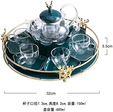 XWOZYDR FLOR TEAPOT Conjunto de água de vidro Conjunto de água do chá da tarde Fruit Flow