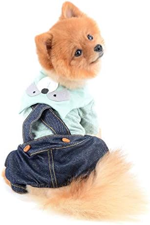 Roupas de cães Selmai para cães pequenos menino menina menina verão fofo camisetas de jeans de jeans de jejum jacas