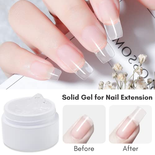 Makartt 4 em 1 Glux gel sólido Extensão de unhas Gel Gel de unhas 15 ml cola de unha UV para acrílico Pacote de gel macio com genesie