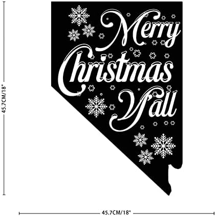 Feliz Natal Y'All Nevada Wall Stickers Vintage EUA Estado American Deline