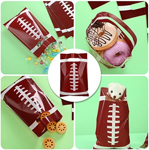 SinMoe 50 PCs Bolsas de futebol Bolsas de futebol Bolsas de doces Plástico Favor Favory Bags Bag de futebol Bolsa de futebol Bolsa de futebol Forte de futebol para decorações de festas para crianças de aniversário