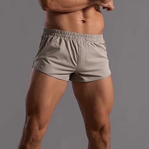 Shorts de boxer masculinos de BMISEGM masculino calça de algodão sólida de cor sólida faixa elástica solta esportes casuais rápidos seco