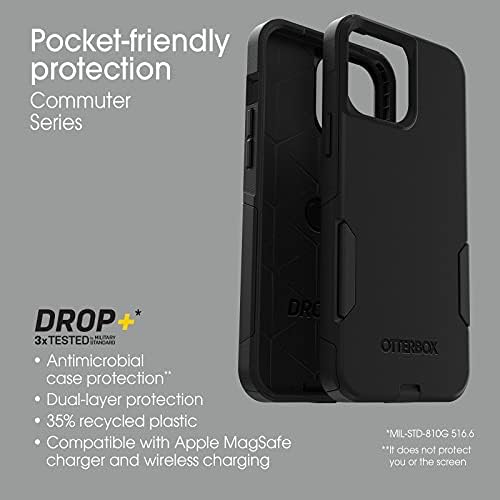 OtterBox iPhone 13 Pro Max & iPhone 12 Pro Max Commuter Series Case - Black, Slim & Trough, Pocketly, com proteção contra porta