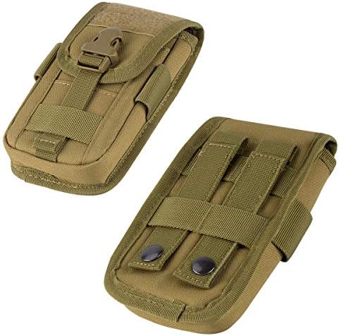 Bolsa do coldre de telefone tático Ironseals, bolsa de cintura de gadget saco Molle Belt Saco de correia com patch de bandeira dos