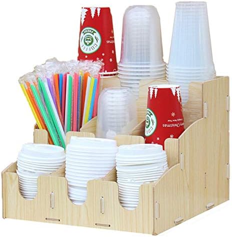 Teerwere Cup e tampa Organizador Diy Organizador Caixa de armazenamento Multi Compartamentos de café Drink Copo de papel