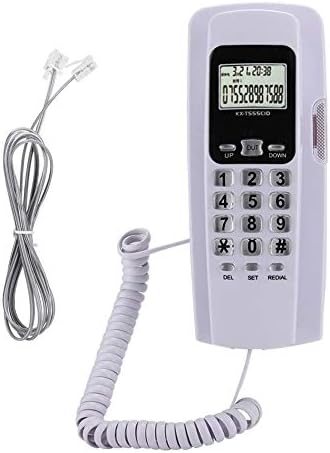 Telefone montado na parede, mini-penduramento com fio Id Hotel Hotel Home Office Linear Linear Telefone fixo com