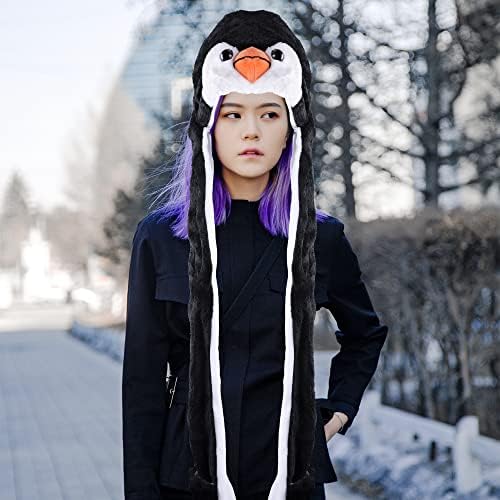 Super Z Outlet Penguin Plush Animal Winter Ski Hat Beanie Aviator Style Winter