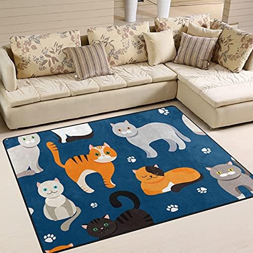 Desenho animado gatos engraçados grandes tapetes de área macia