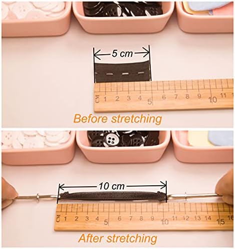 Banda de costura plana Spool com buracos, elásticos elásticos, ideal para bandas e decotes de bricolage DIY