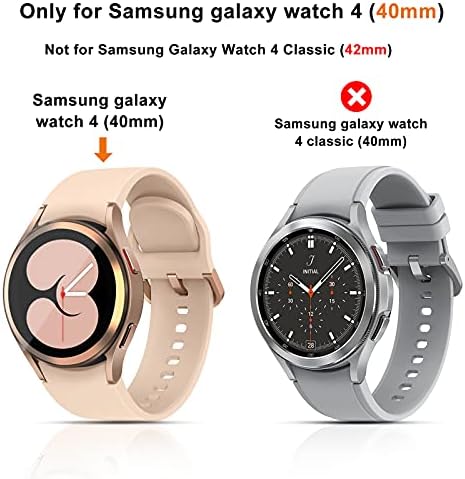 Lechivée para Samsung Galaxy Watch 4 Case de protetor de tela, TPU Soft TPU Slim Plated Galaxy Watch 4 Caso Bumper à prova de choque