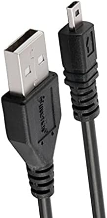 Cânta USB de câmera digital Synergy, compatível com a câmera digital Panasonic Lumix DMC-FZ300, 5 pés. Cabo USB de dados